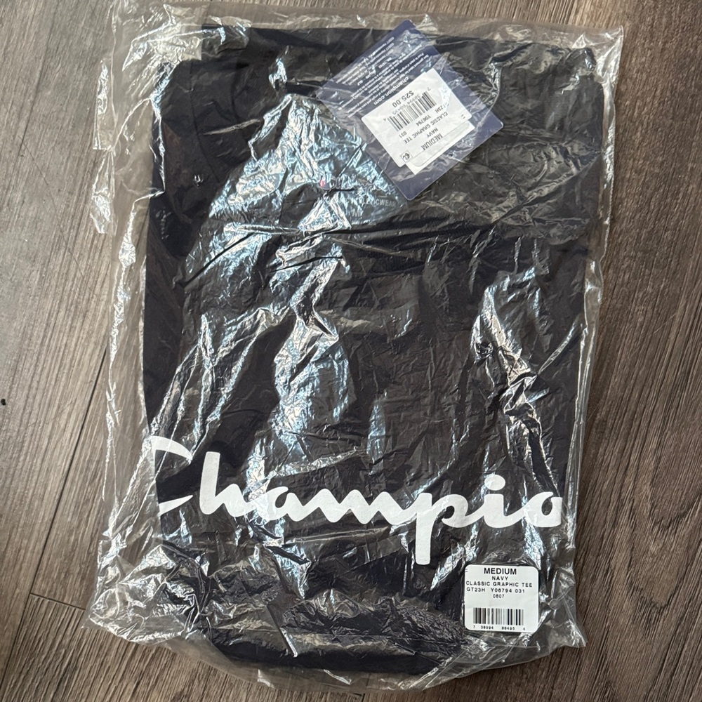 Champion Black Short Sleeve Tee